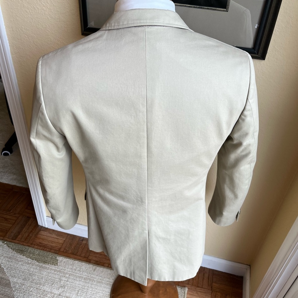 Banana Republic All Cotton Tan Jacket Size 38R Modern Fit - Picture 8 of 14